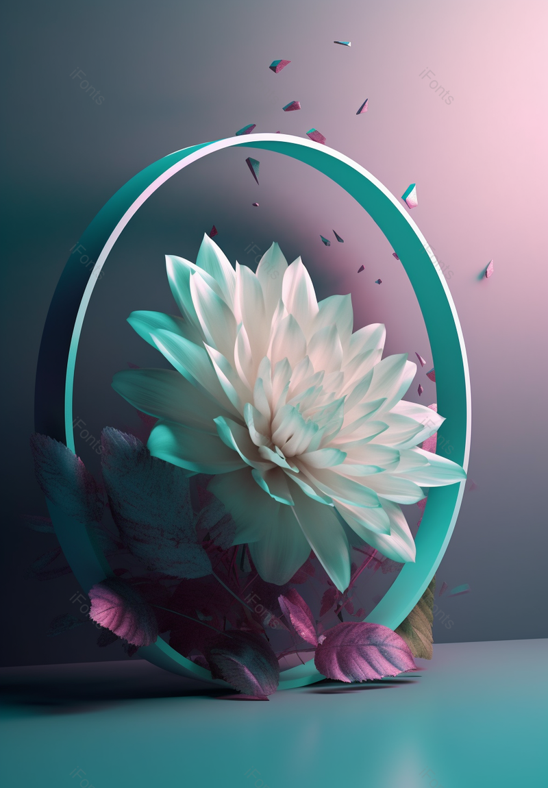 鲜花绽放时尚边框广告背景,插画/手绘图,插画/手绘图库,插画/手绘图下载,插画/手绘